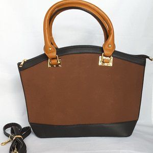 FAUX LEATHER  & SUEDE PURSE